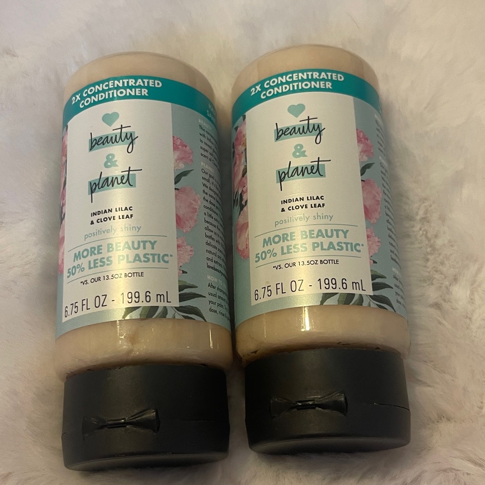 2 Beauty and Planet Concentrated Conditioner Lilac and Clove Leaf 6.75 oz each